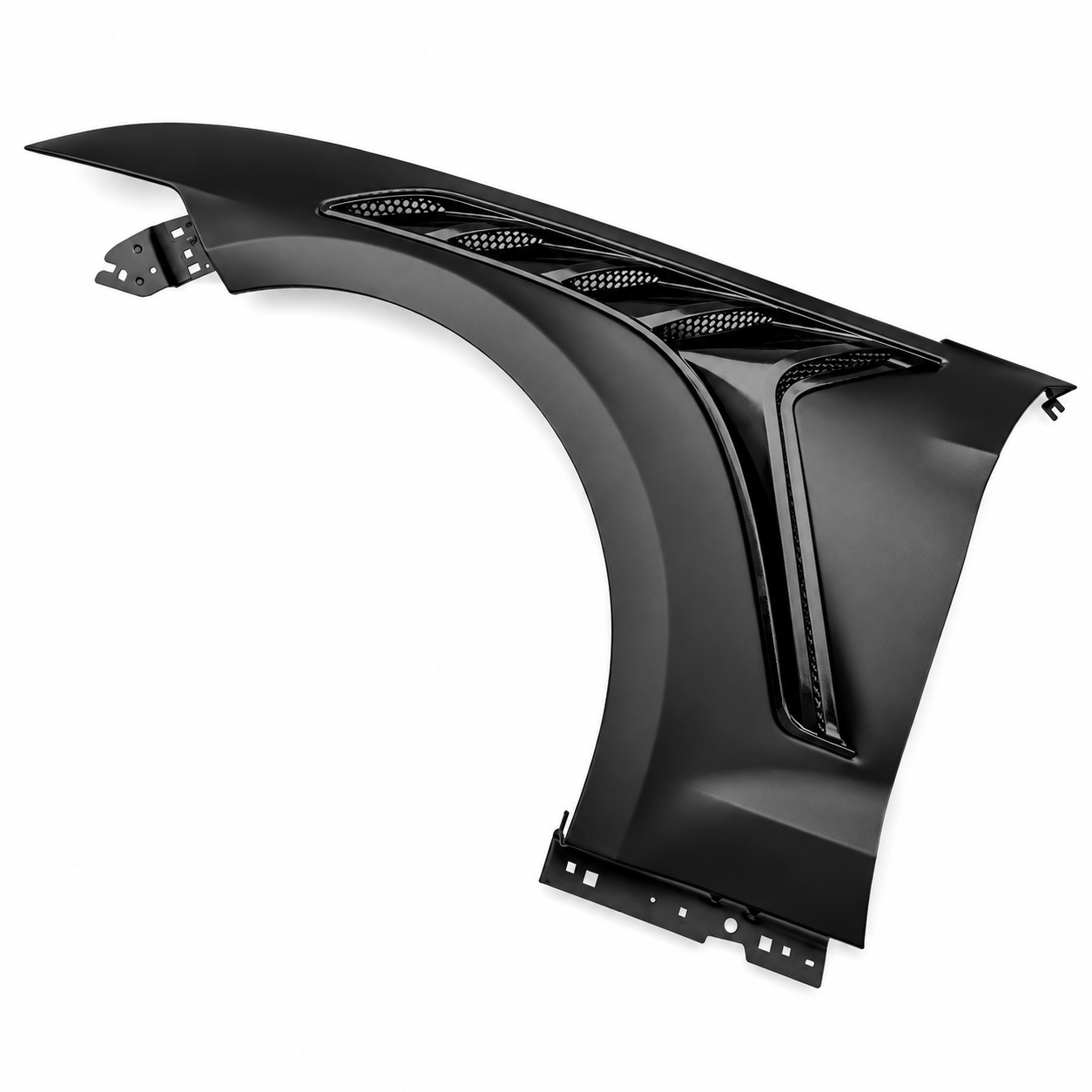 GTD STYLE FRONT BLACK FENDERS (PAIR) - FORD MUSTANG V6/GT (2015–2017)