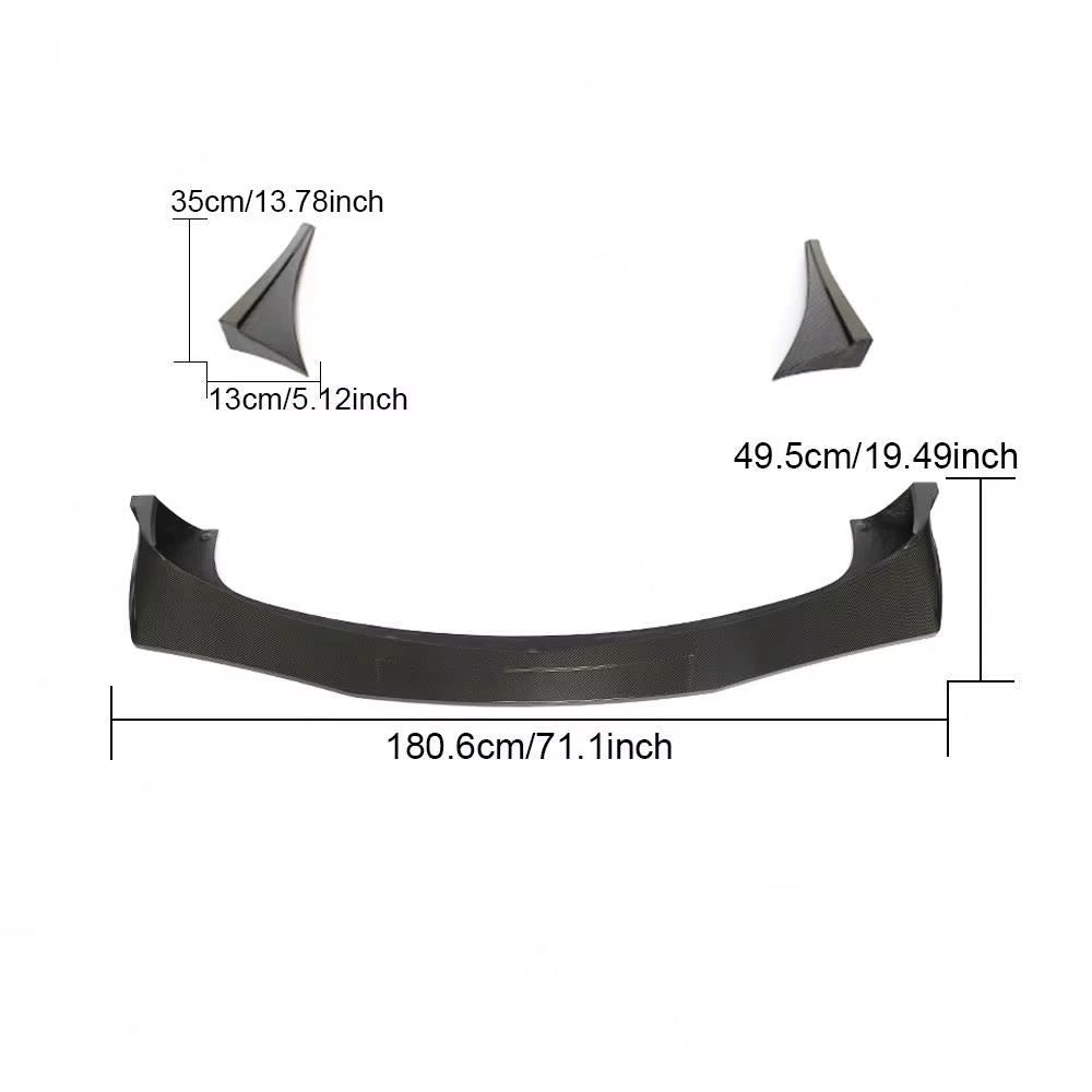 Hellcat Style Three-Piece Front Lip Spoiler – Dodge Challenger (2015–2019)