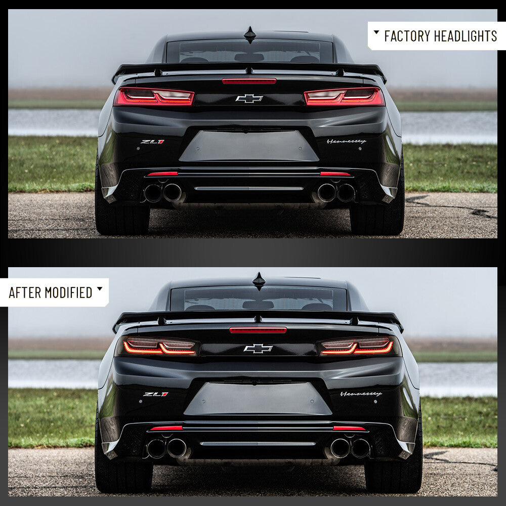 SMOKE LED TAILLIGHTS WITH RED SEQUENTIAL TURN INDICATORS - CHEVROLET CAMARO (2016–2018)