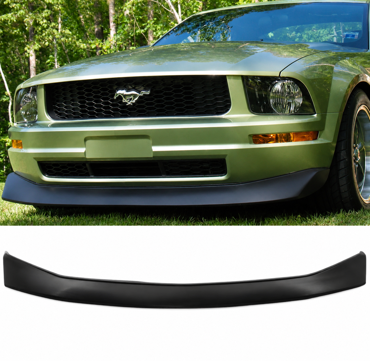 FORD PERFORMANCE STYLE FRONT BUMPER LIP SPLITTER - FORD MUSTANG V6 (2005–2009)