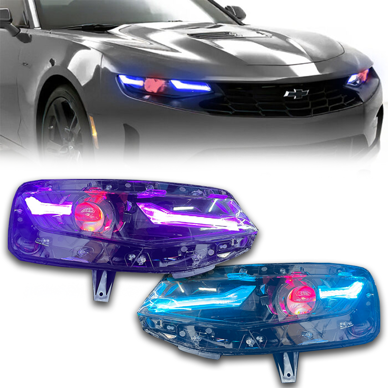 Transformers Style RGB Color-Changing LED Headlights – Chevrolet Camaro LT 2019-2024