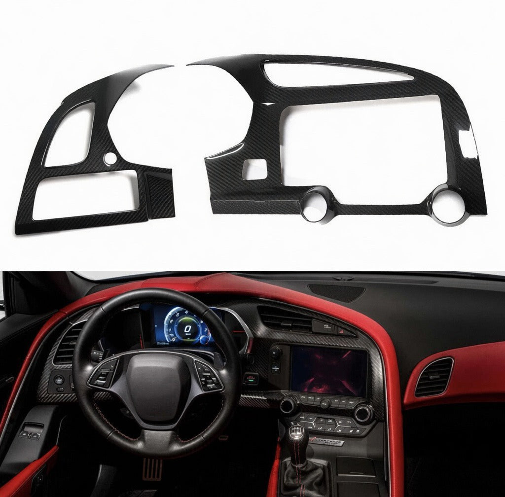 CARBON FIBER DASHBOARD PANEL TRIM - CHEVROLET CORVETTE C7 / Z06 / ZR1 (2014–2019)
