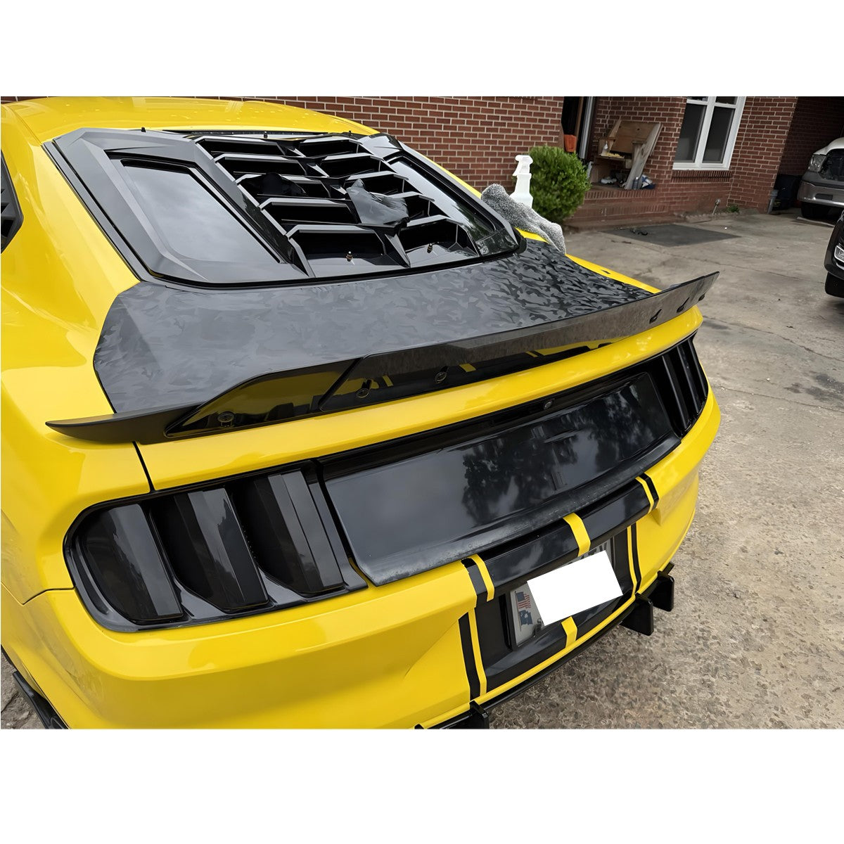 HIGH KICK WICKERBILL STYLE REAR SPOILER SATIN BLACK - FORD MUSTANG (2015–2023)