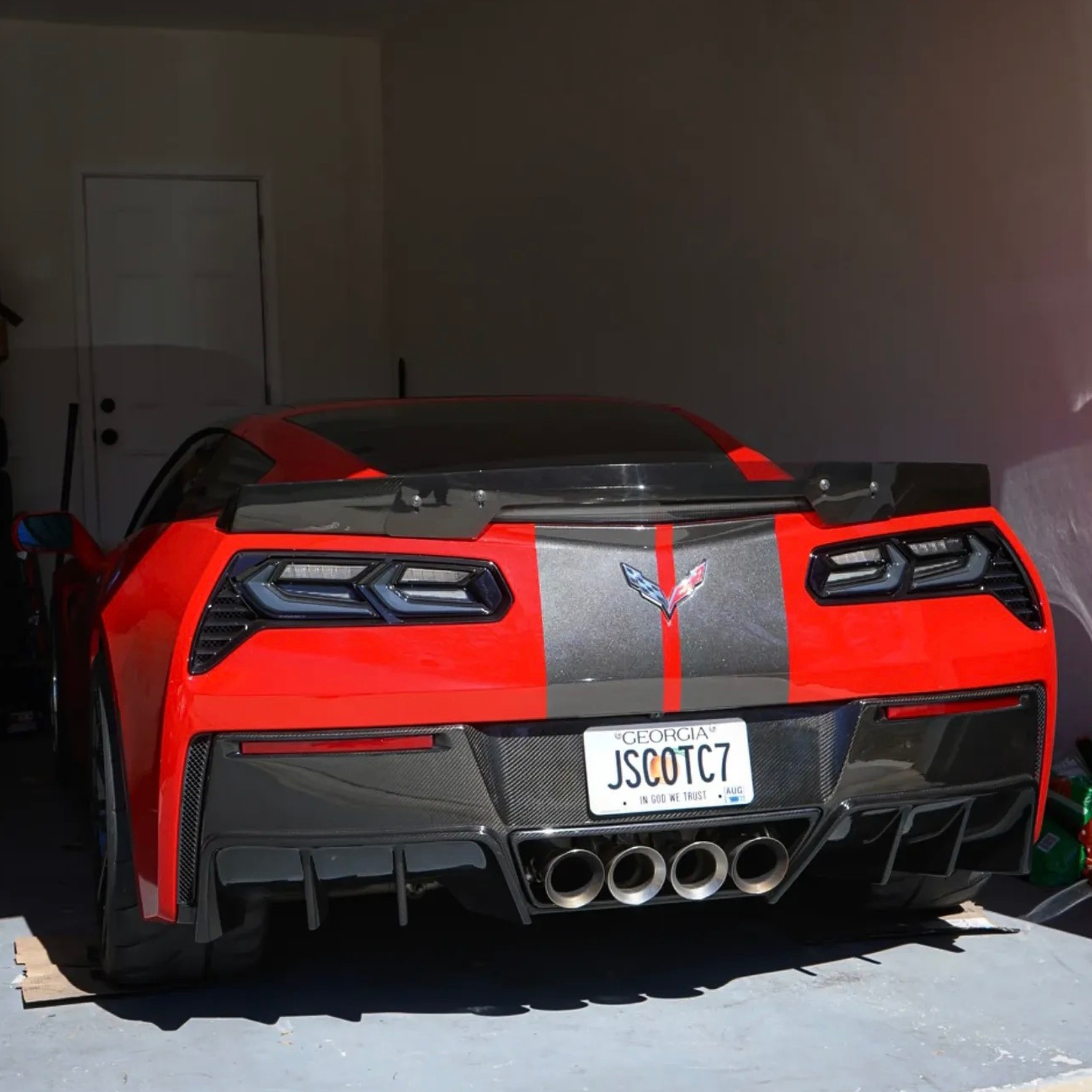 AAD STYLE CARBON FIBER REAR DIFFUSER - CHEVROLET CORVETTE C7 (2014–2019)