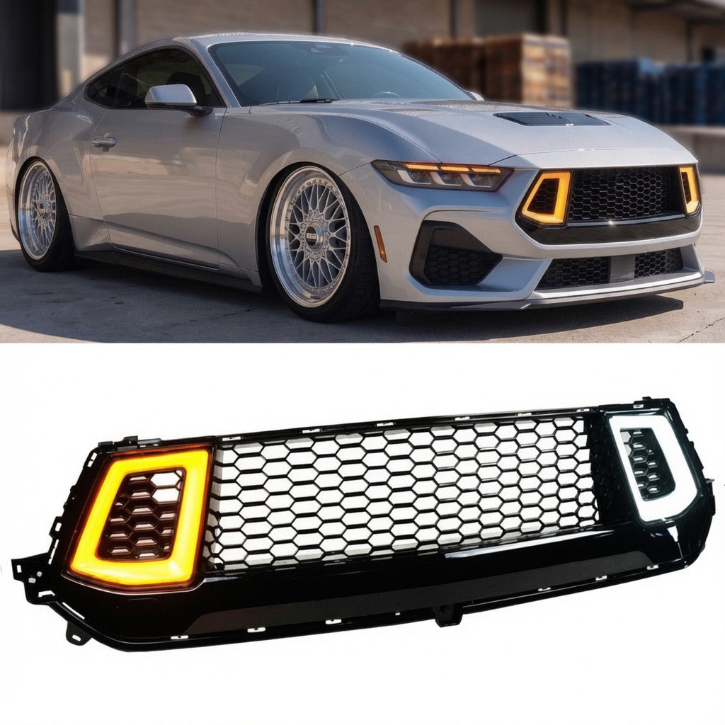 FRONT GRILLE W/ LED - FORD MUSTANG ECOBOOST/GT (2024+)