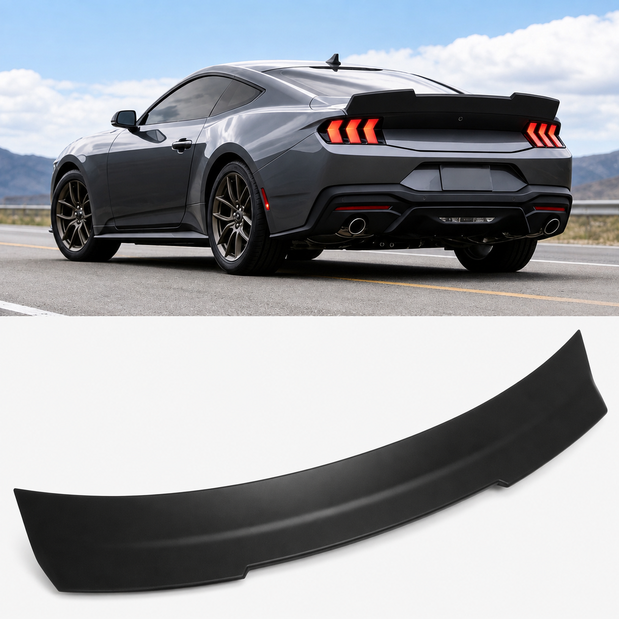 ROUSH STYLE 1-PIECE REAR TRUNK SPOILER - FORD MUSTANG (2024+)