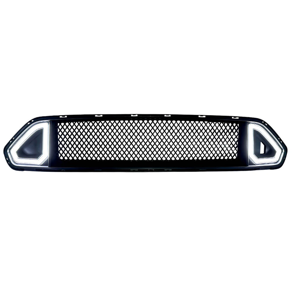 Front Mesh Upper Grille w/ LED DRL & Turn Signal Light - Ford Mustang (2018–2021)
