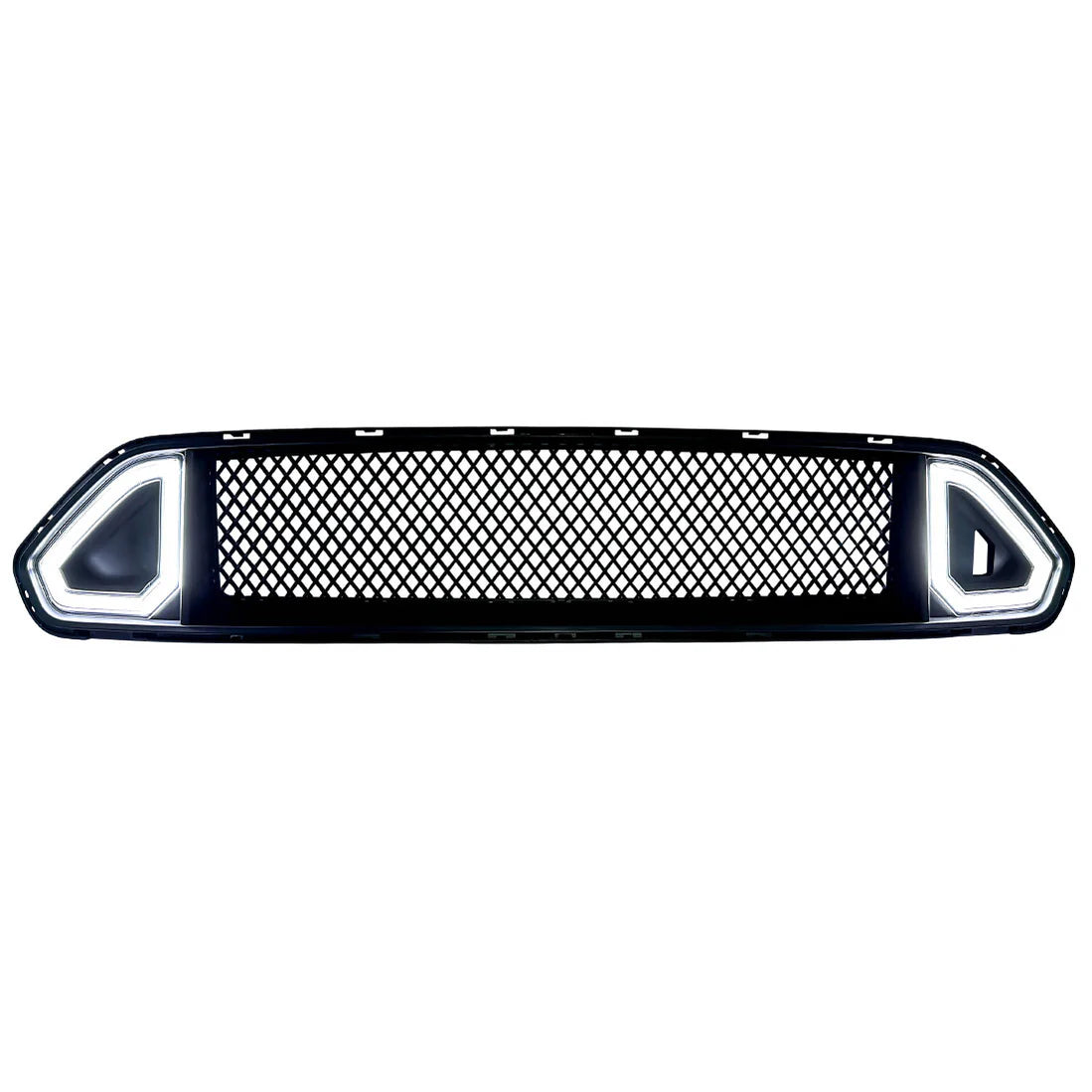 FRONT MESH UPPER GRILLE W/ LED DRL & TURN SIGNAL LIGHT - FORD MUSTANG (2018–2021)