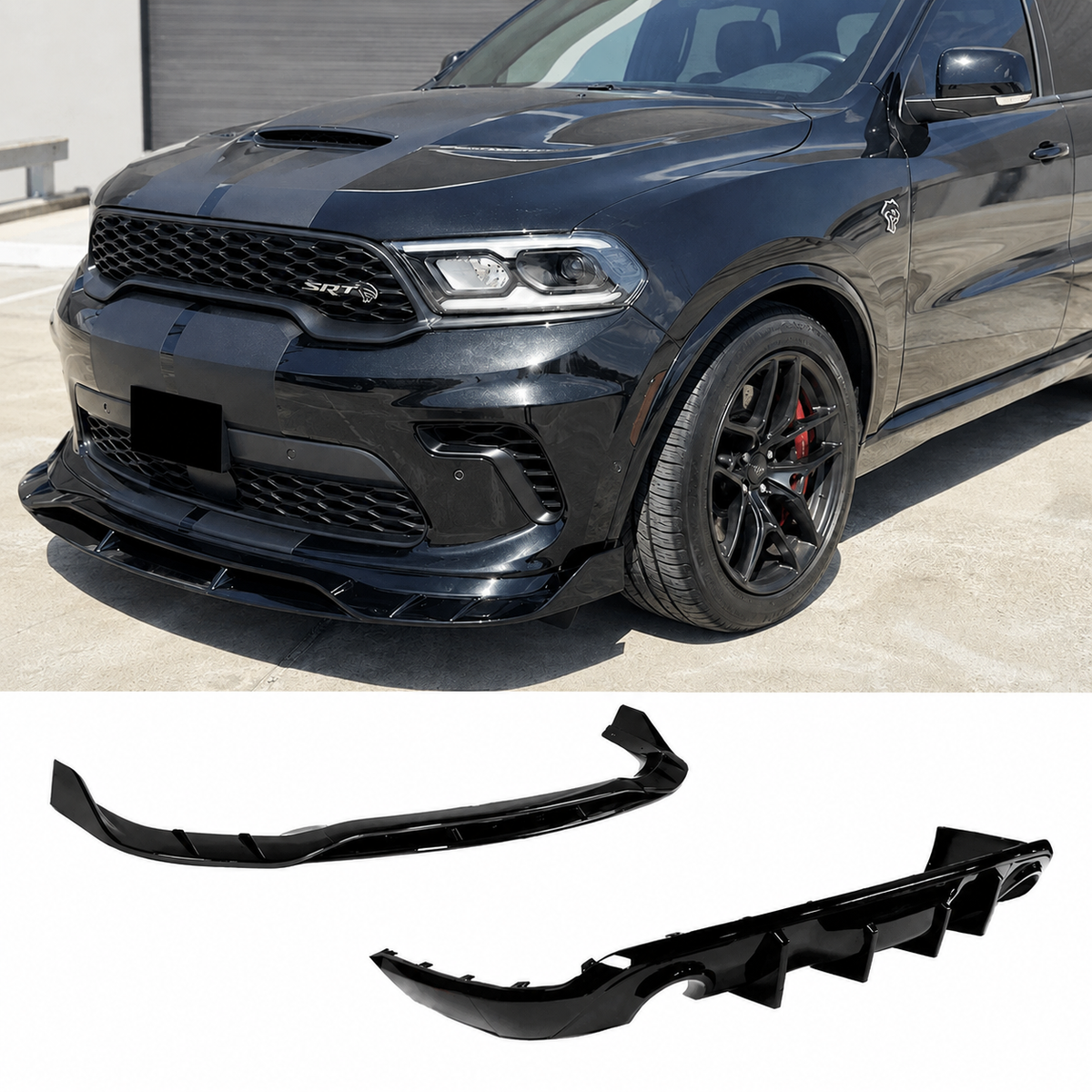 2021–2024 Dodge Durango SRT / Hellcat Gloss Black Front Lip / Rear Diffuser