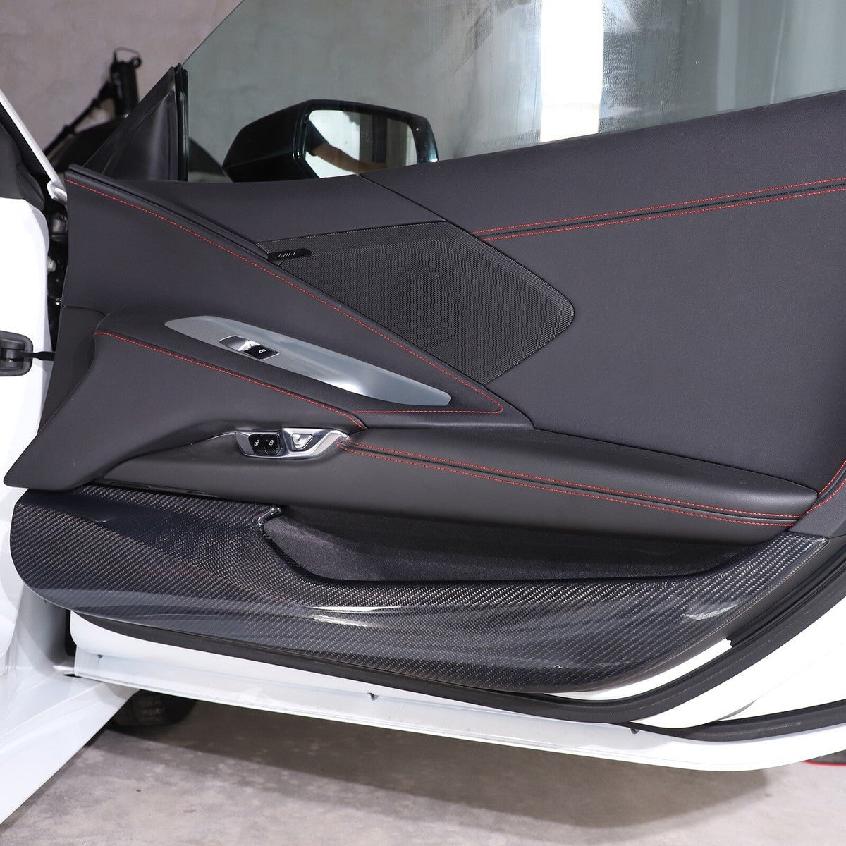 Chevrolet Corvette C8 Carbon Fiber Door Kick Panel Covers