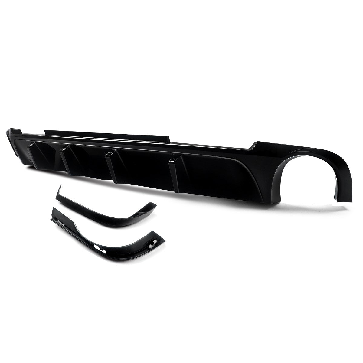 GT500 STYLE POLYPROPYLENE REAR DIFFUSER WITH FINS - FORD MUSTANG (2013–2014)