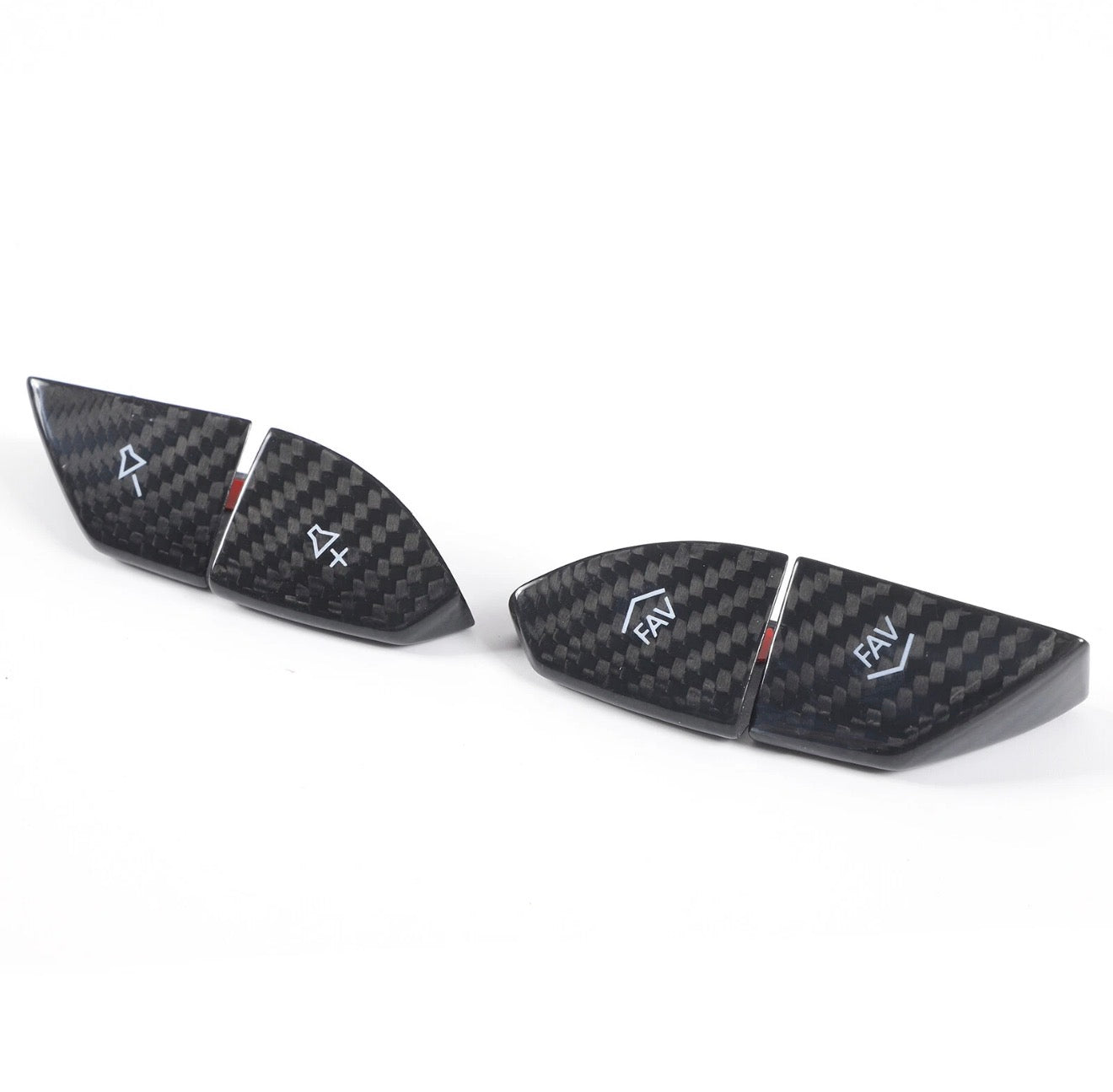 CARBON FIBER STEERING WHEEL VOLUME BUTTON COVER TRIM - CHEVROLET CORVETTE C7 (2014–2019)