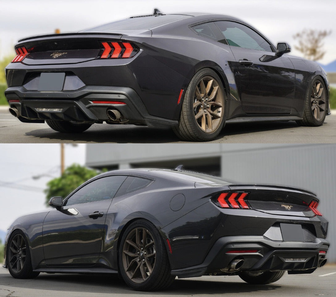 RACEFORM REAR DIFFUSER + CORNER WINGLETS - FORD MUSTANG GT/ECOBOOST (2024–2025)