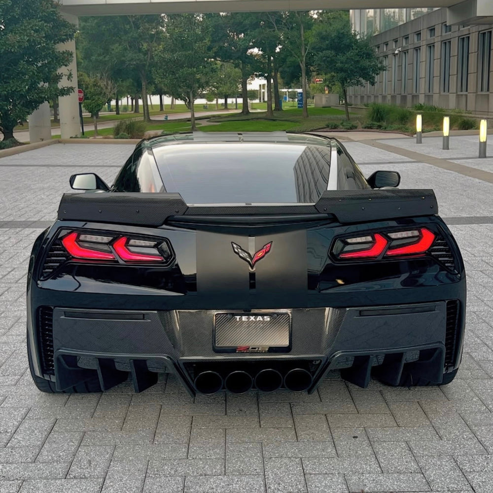 AAD Style Carbon Fiber Rear Diffuser - Chevrolet Corvette C7 (2014–2019)