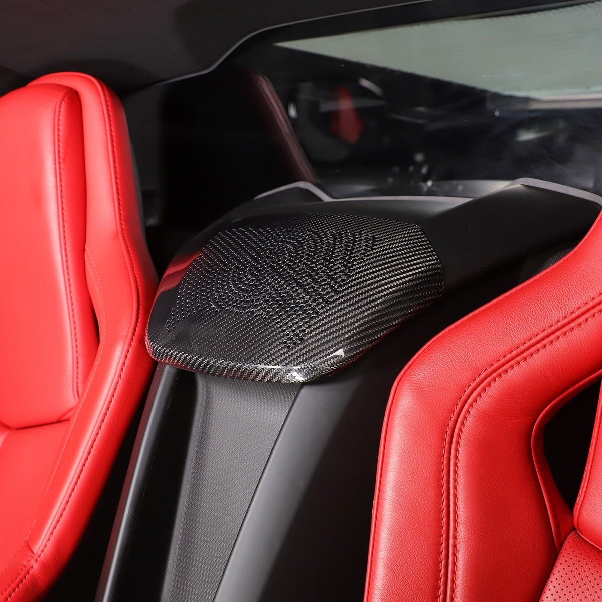 Chevrolet Corvette C8 Carbon Fiber Waterfall Speaker Trim Cover