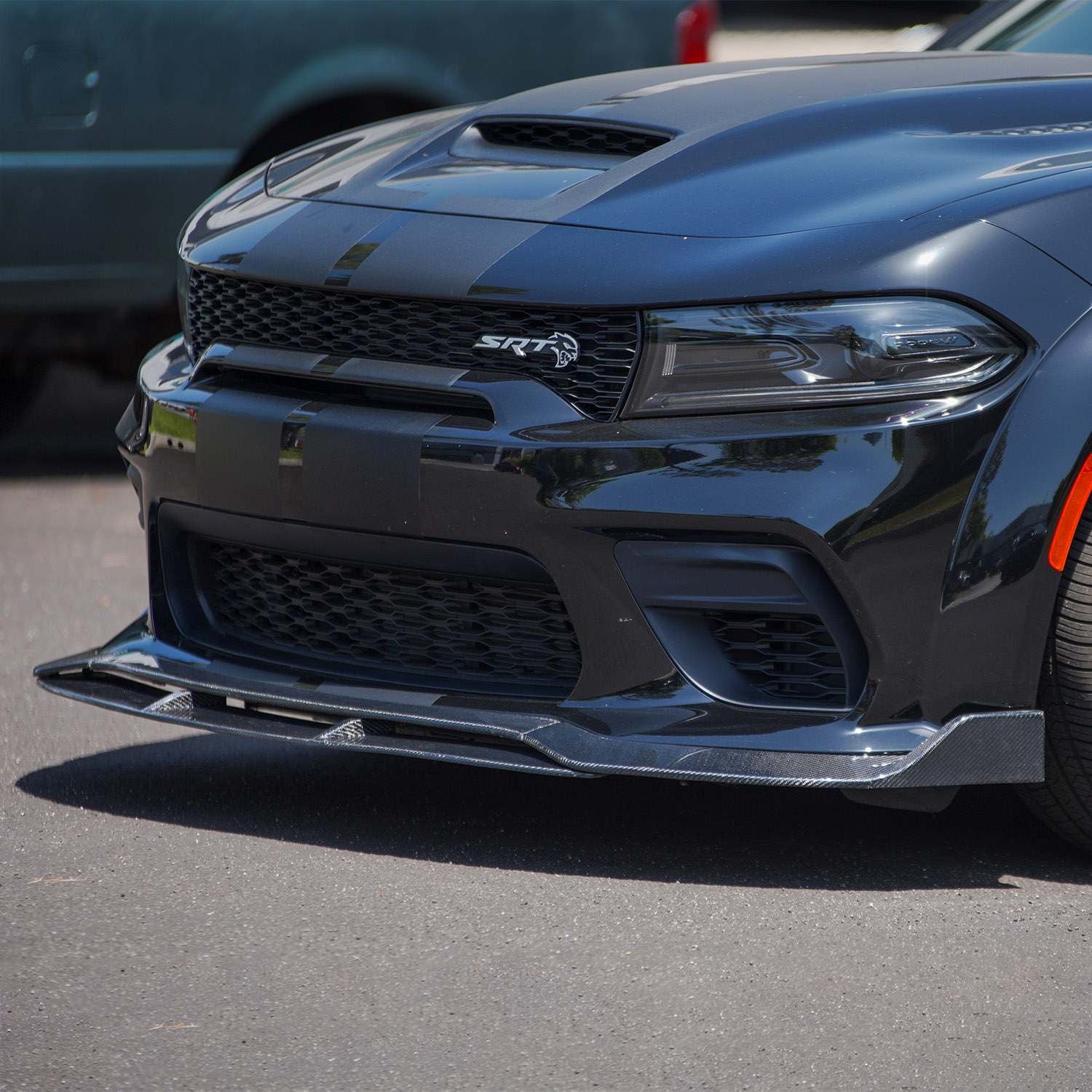 AAD REAL CARBON FIBER 4PCS FRONT SPLITTER LIP - DODGE CHARGER NARROWBODY (2015–2023)
