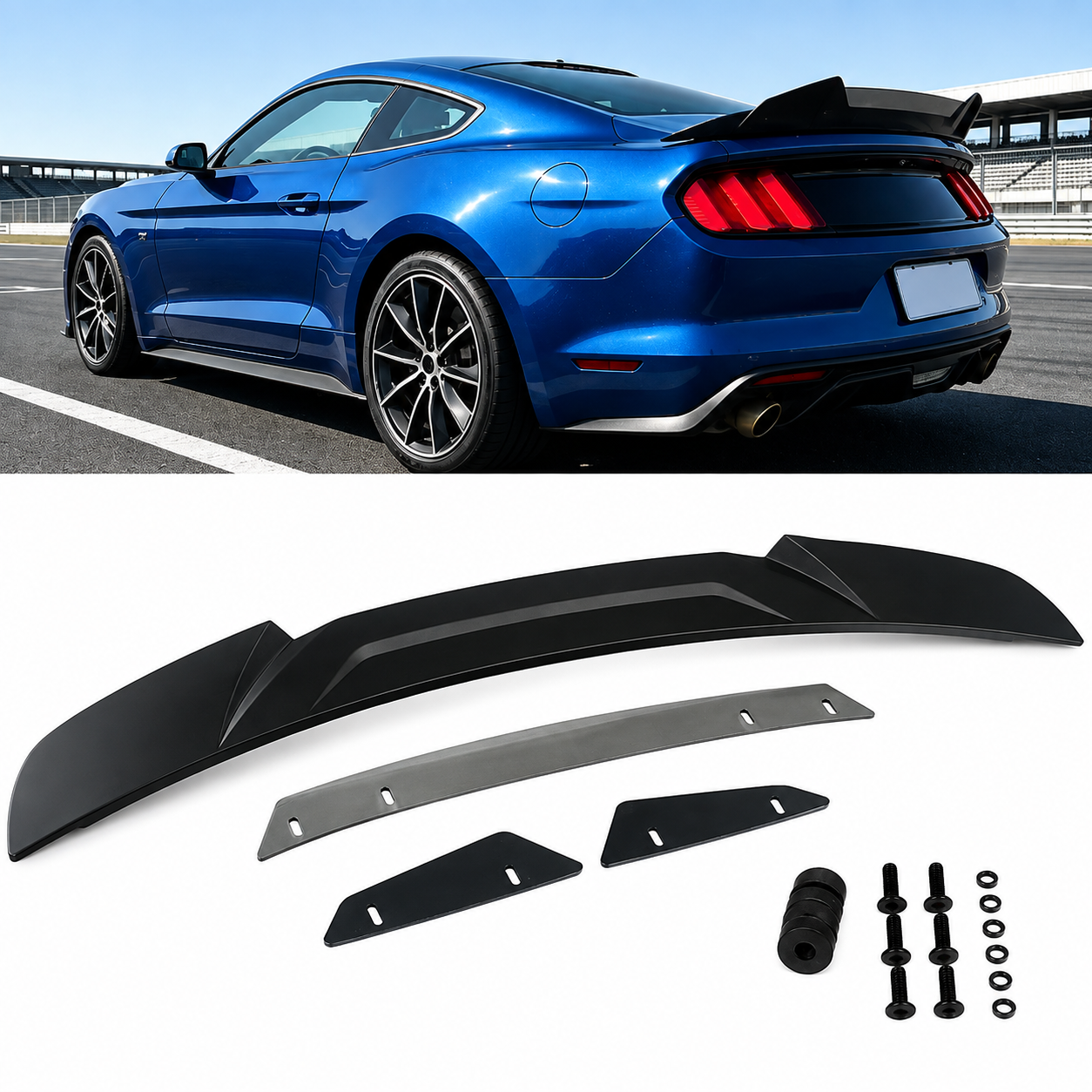SK RACING WICKERBILL REAR SPOILER - FORD MUSTANG (2015–2023)