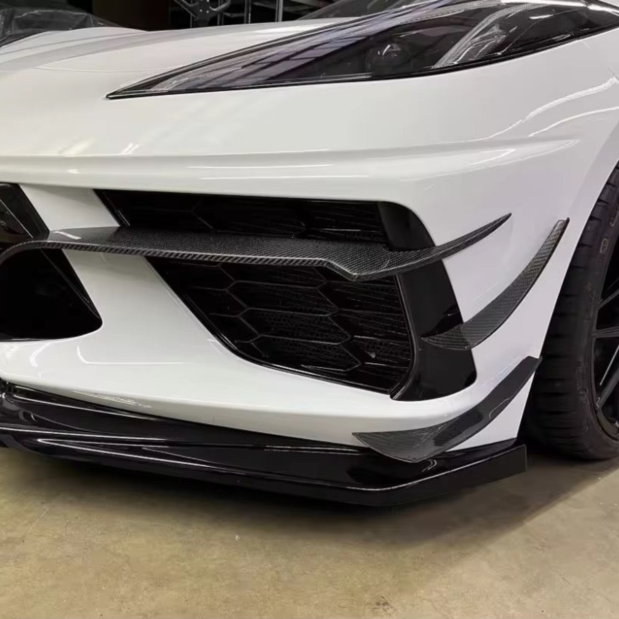 2020+ Chevrolet Corvette C8 Stingray Carbon Fiber Front Canards