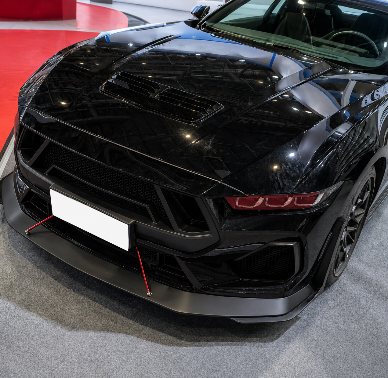 GLOSS BLACK FRONT GRILLE - FORD MUSTANG ECOBOOST/GT (2024+)