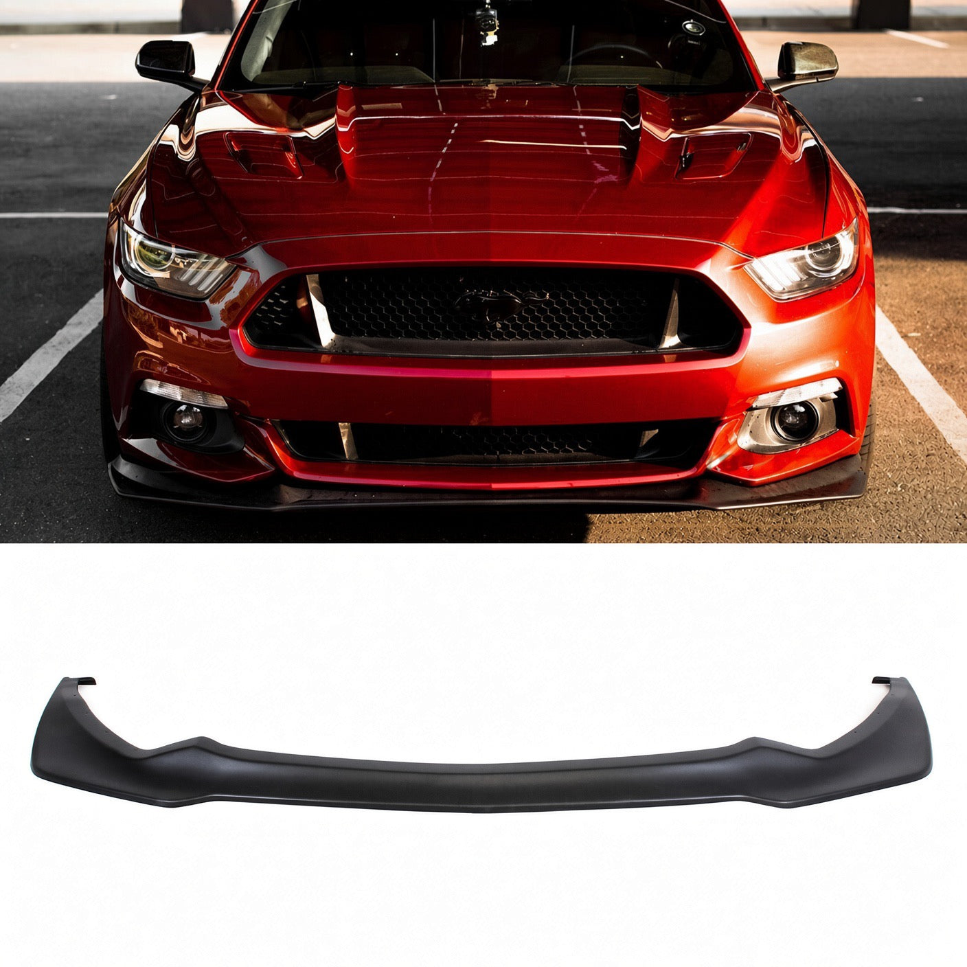 SPEEDFORM FRONT BUMPER LIP WITH INTEGRATED SPLITTER - FORD MUSTANG (2015–2017)