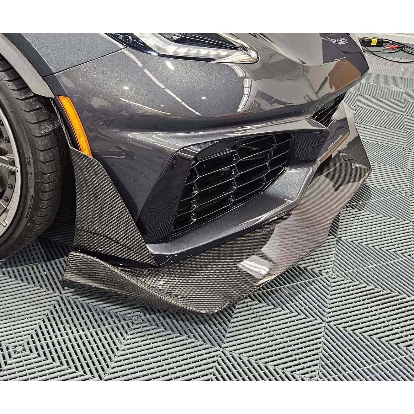 ZR1 STYLE CARBON FIBER FRONT LIP - CHEVROLET CORVETTE C7 (2014–2019)