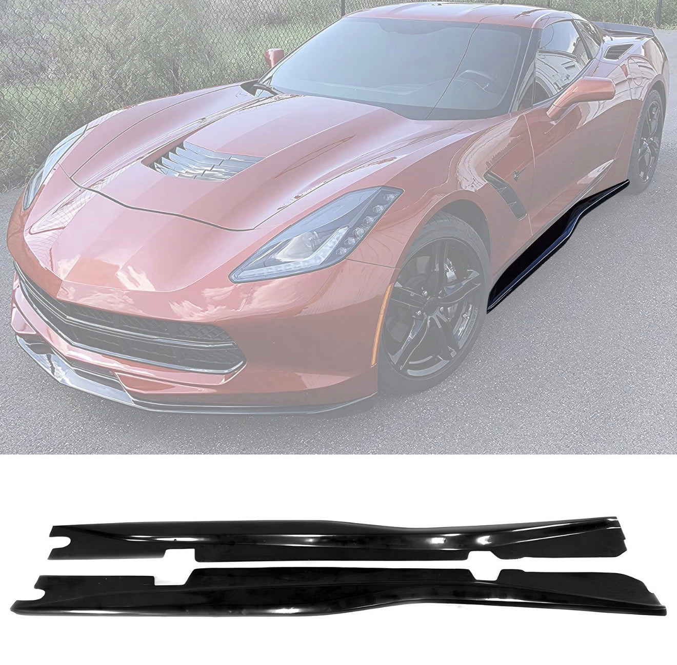 Z06 CONVERSION SIDE SKIRTS ROCKER PANELS - CORVETTE C7 (2014–2019)