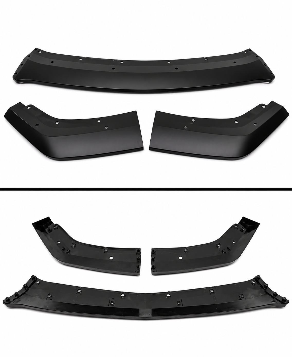 GTD STYLE MATTE BLACK FRONT BUMPER LIP SPLITTER - FORD MUSTANG S650 (2024+)