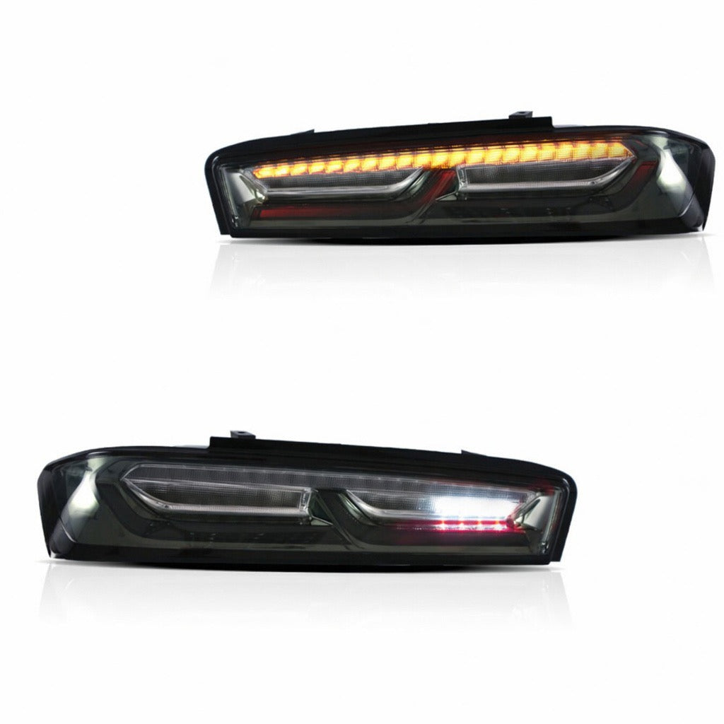 SMOKE LED TAILLIGHTS WITH RED SEQUENTIAL TURN INDICATORS - CHEVROLET CAMARO (2016–2018)