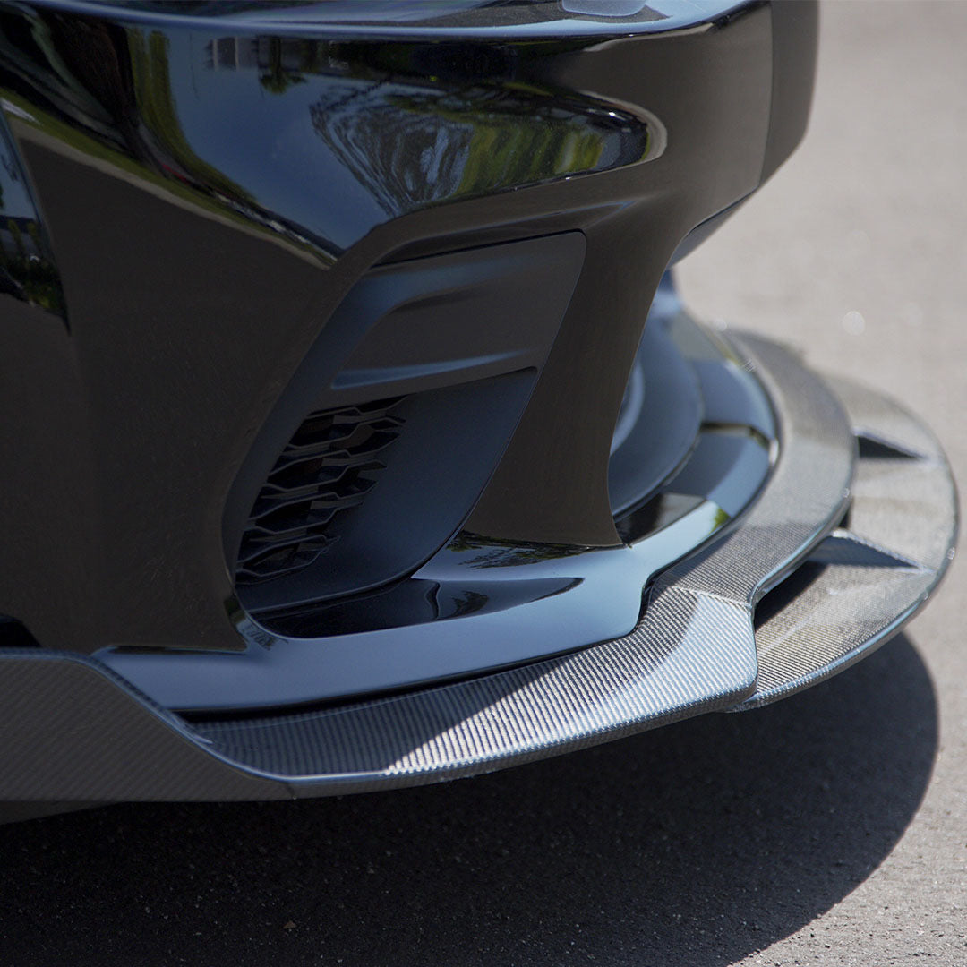 AAD REAL CARBON FIBER 4PCS FRONT SPLITTER LIP - DODGE CHARGER NARROWBODY (2015–2023)