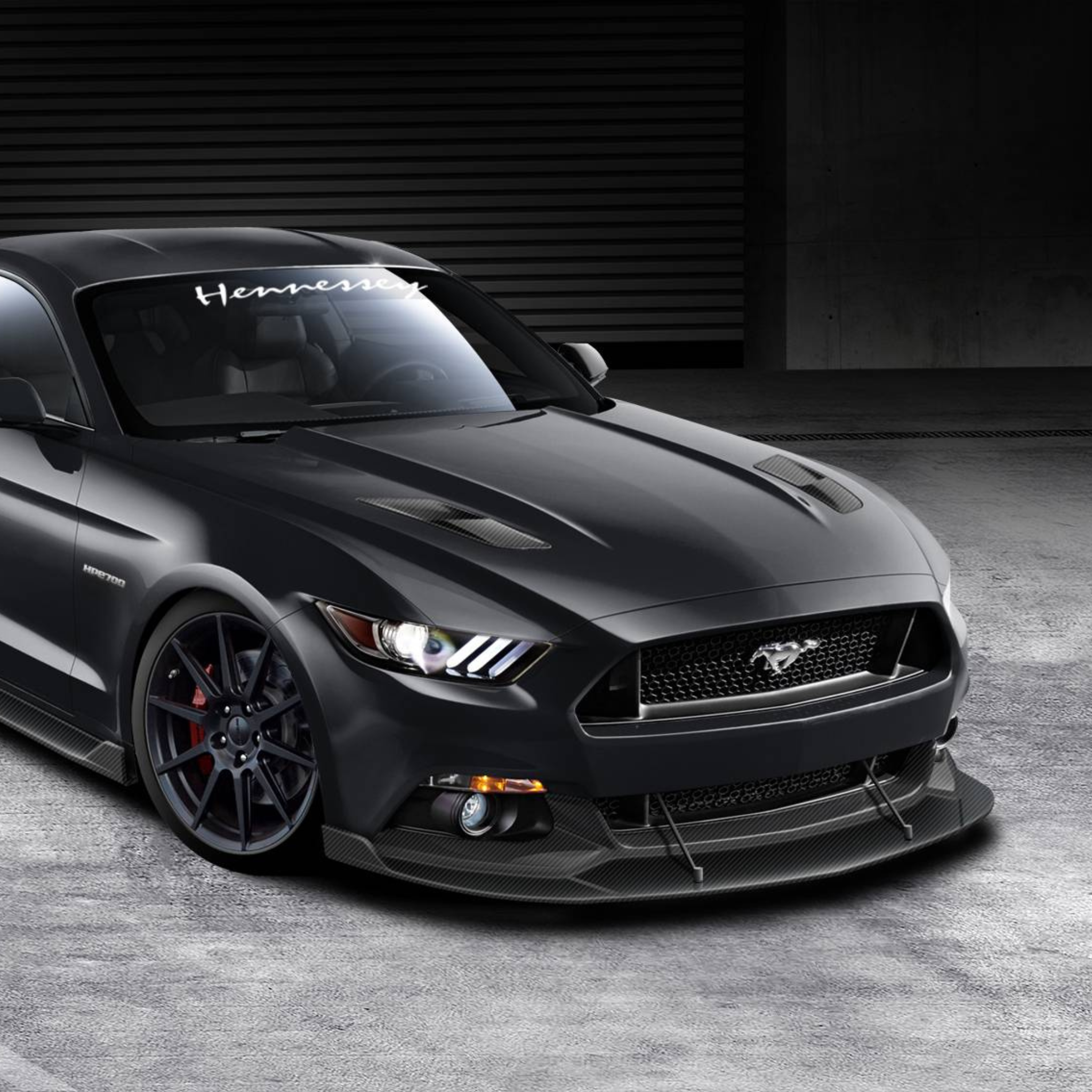GT PERFORMANCE PACK STYLE CARBON FIBER FRONT SPLITTER - FORD MUSTANG (2015–2017)