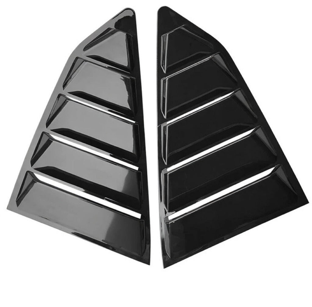 GLOSS BLACK QUARTER SIDE WINDOW LOUVER COVERS - CHEVROLET CAMARO COUPE (2016–2024)