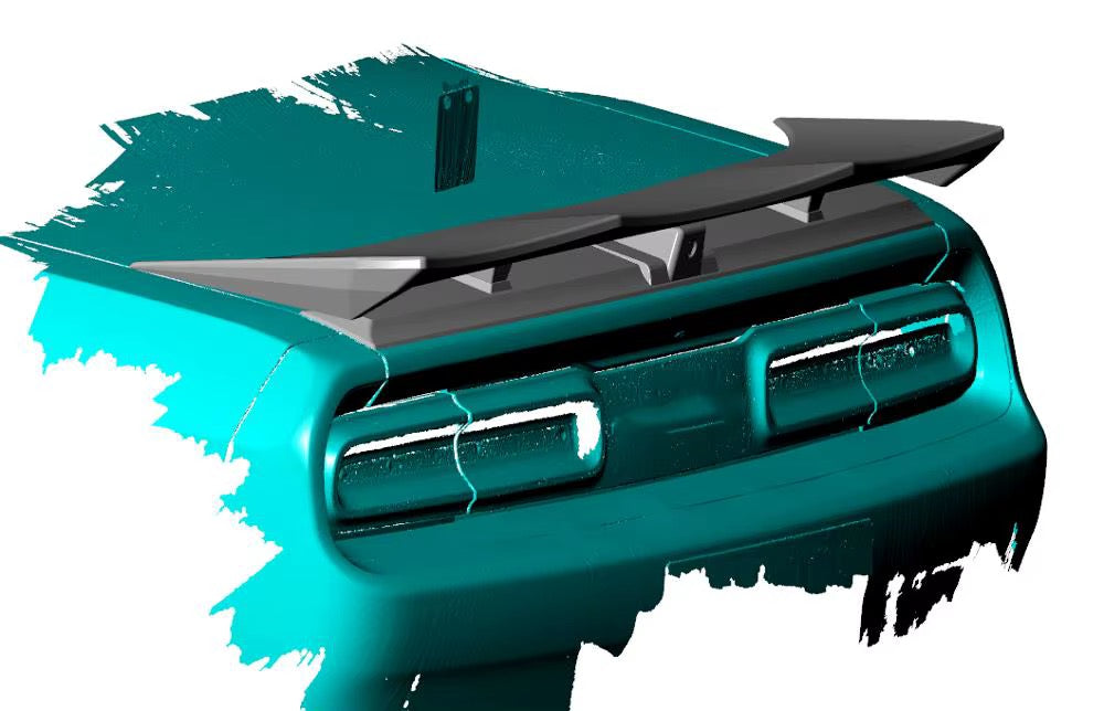 Strata Style Carbon Fiber One-Piece Rear Wing Spoiler – Dodge Challenger (2015–2019)