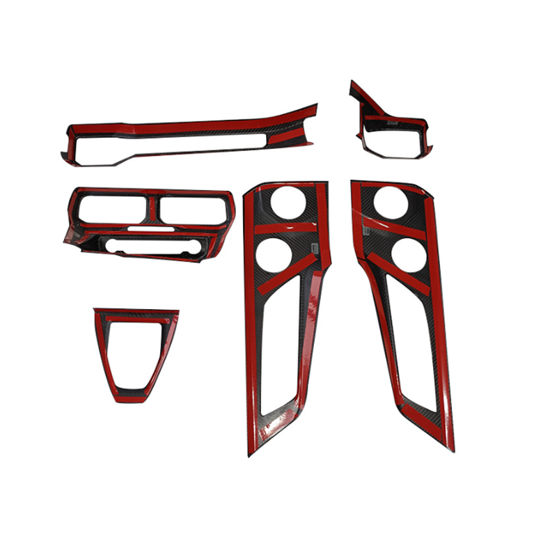 FULL CARBON FIBER CONSOLE, DASH, VENT & DOOR PANEL COVER KIT - FORD MUSTANG (2024+)