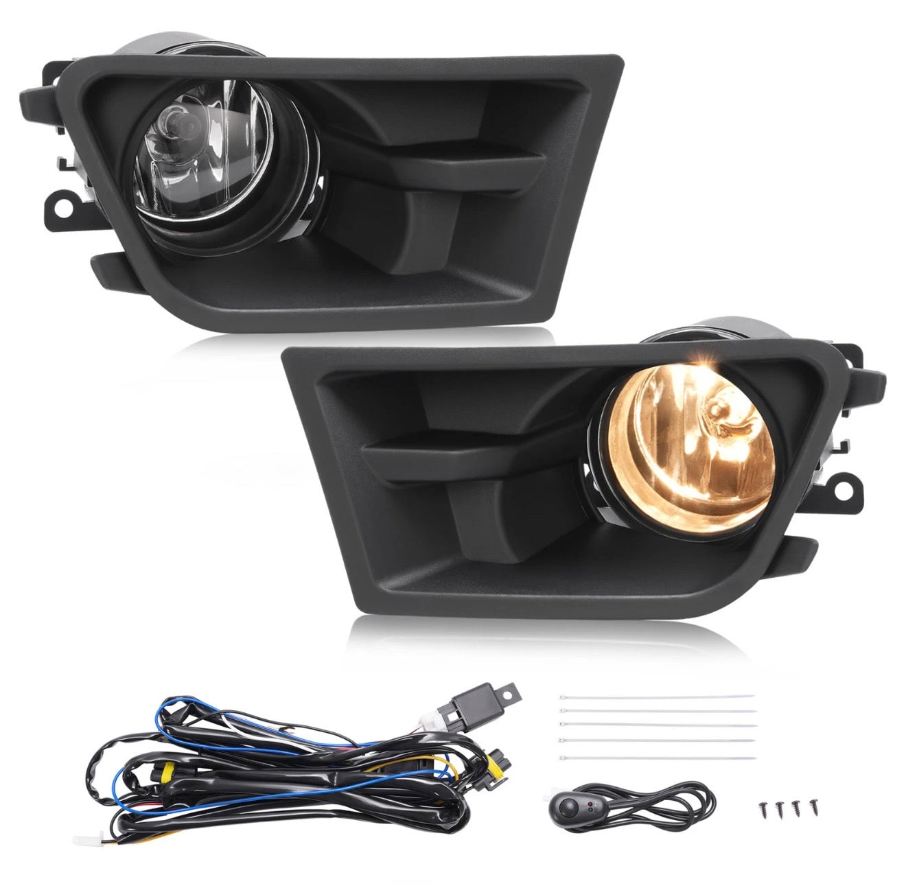 AAD FRONT BUMPER FOG LIGHTS & BEZEL KIT W/ BULBS - FORD MUSTANG (2010–2012)