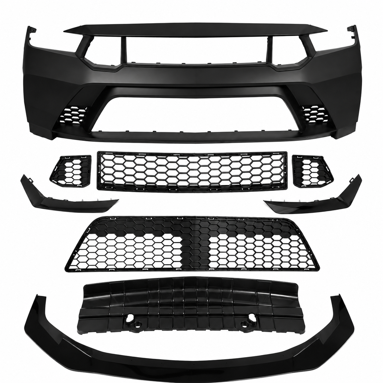 GTD STYLE FRONT BUMPER COVER CONVERSION + FRONT LIP - FORD MUSTANG (2024-2026)