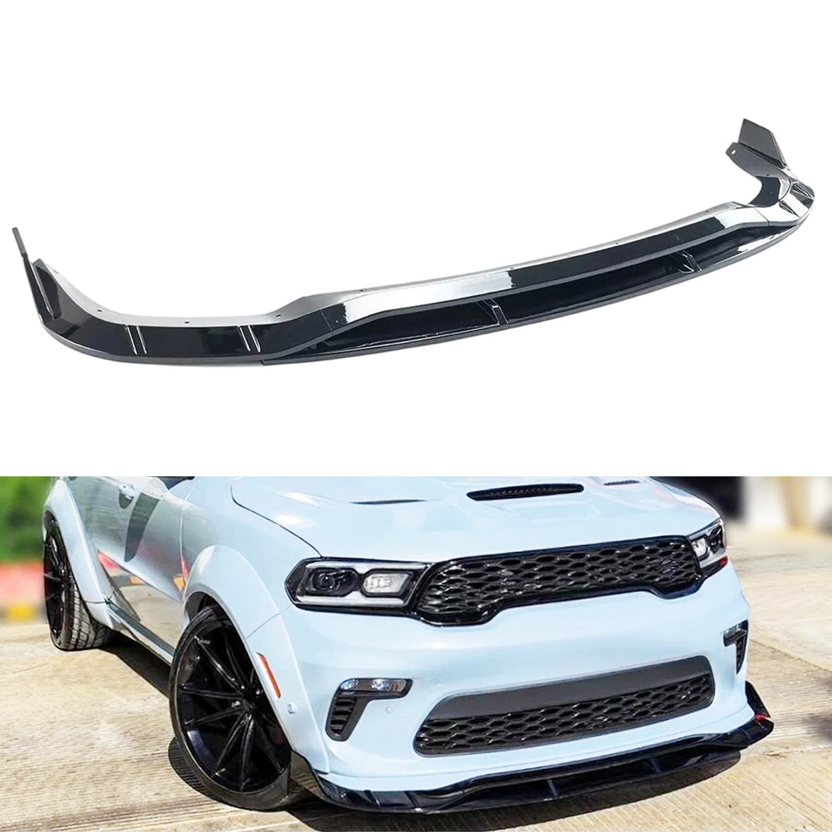 2023–2026 Dodge Durango SRT Hellcat Gloss Black Front Bumper Lip