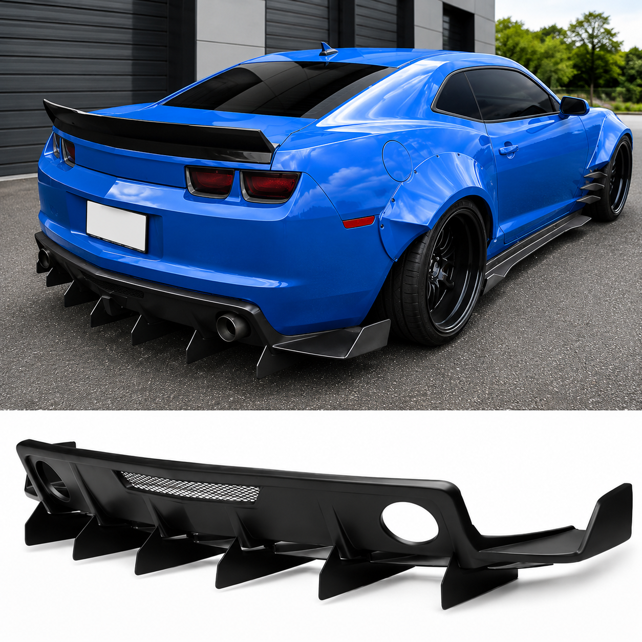 SHARK FIN STYLE REAR BUMPER LIP DIFFUSER - CHEVROLET CAMARO (2010–2015)