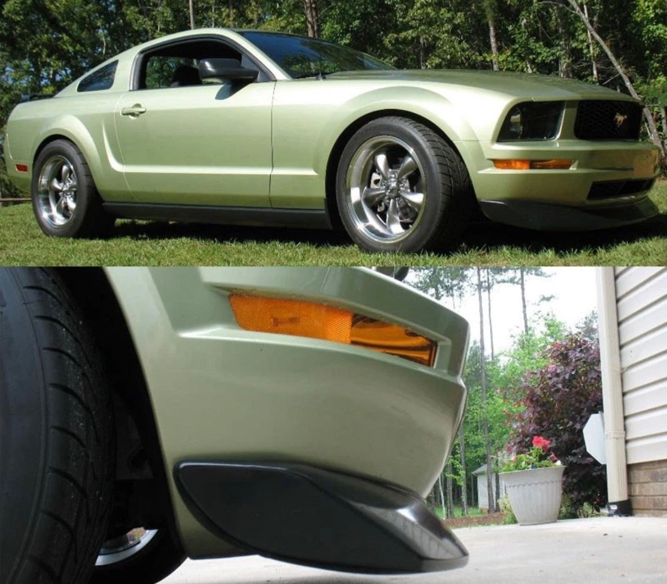FORD PERFORMANCE STYLE FRONT BUMPER LIP SPLITTER - FORD MUSTANG V6 (2005–2009)