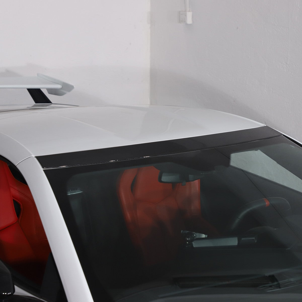 2020–2026 Chevrolet Corvette C8 Carbon Fiber Upper Windshield Panel Trim