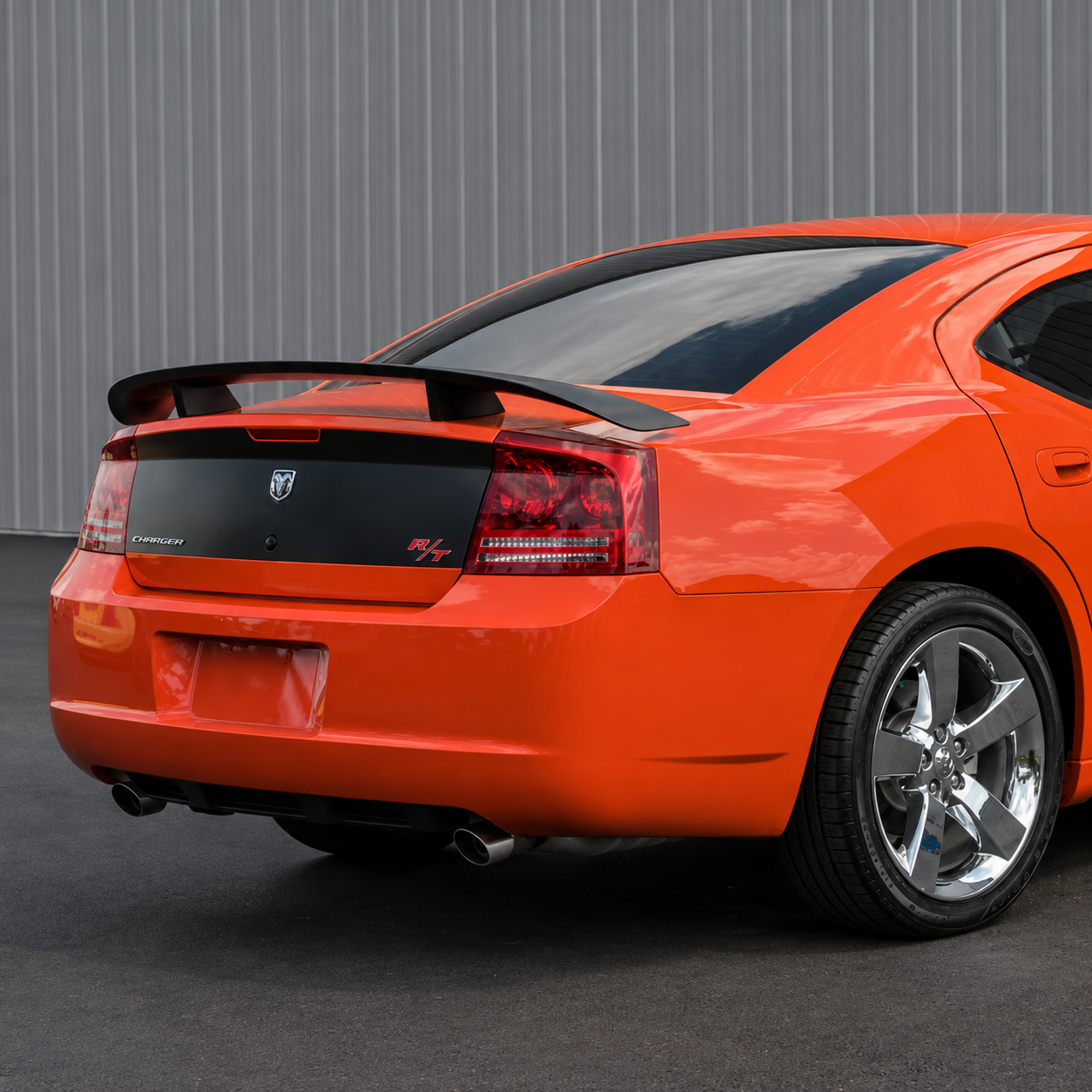 SPEEDFORM MATTE BLACK REAR TRUNK SPOILER WING - DODGE CHARGER (2006–2010)