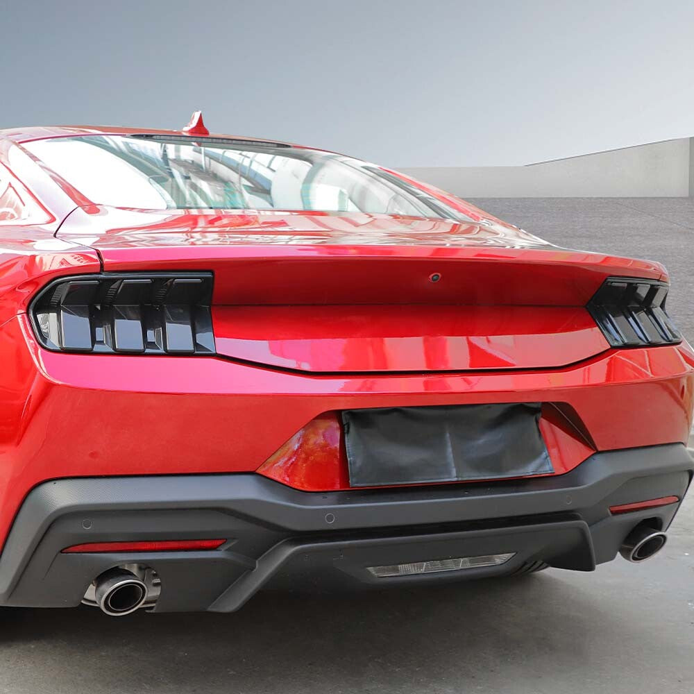 2024+ Ford Mustang S650 Smoked Black Taillight Trim Covers