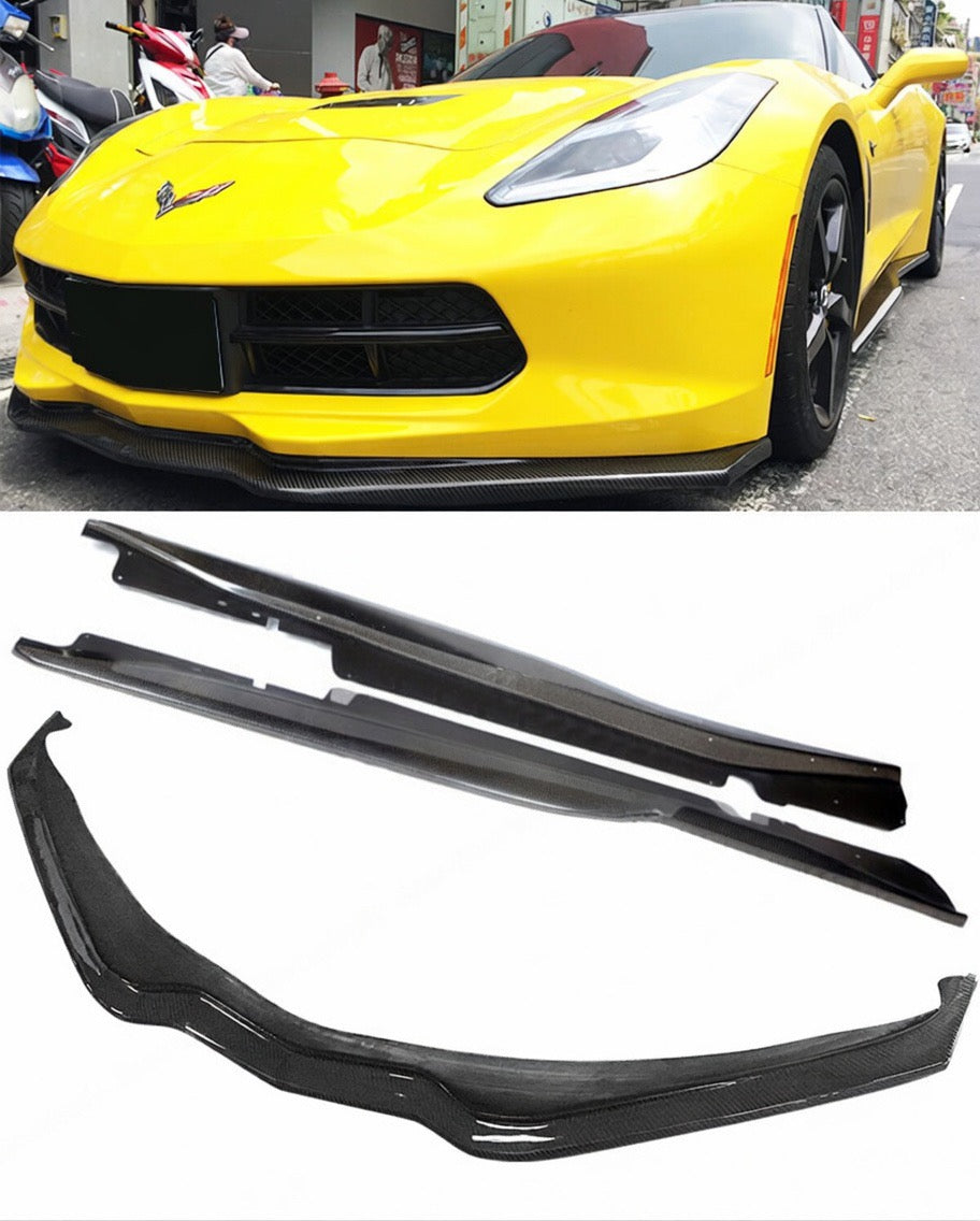 STAGE 2 / STAGE 3 FRONT SPLITTER & SIDE SKIRTS - CHEVROLET CORVETTE C7 (2014–2019)