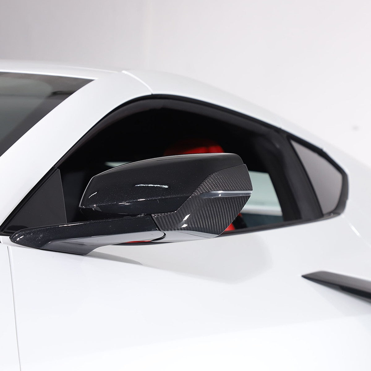 2020+ Chevrolet Corvette C8 Stingray Carbon Fiber Lower Mirror Base Caps