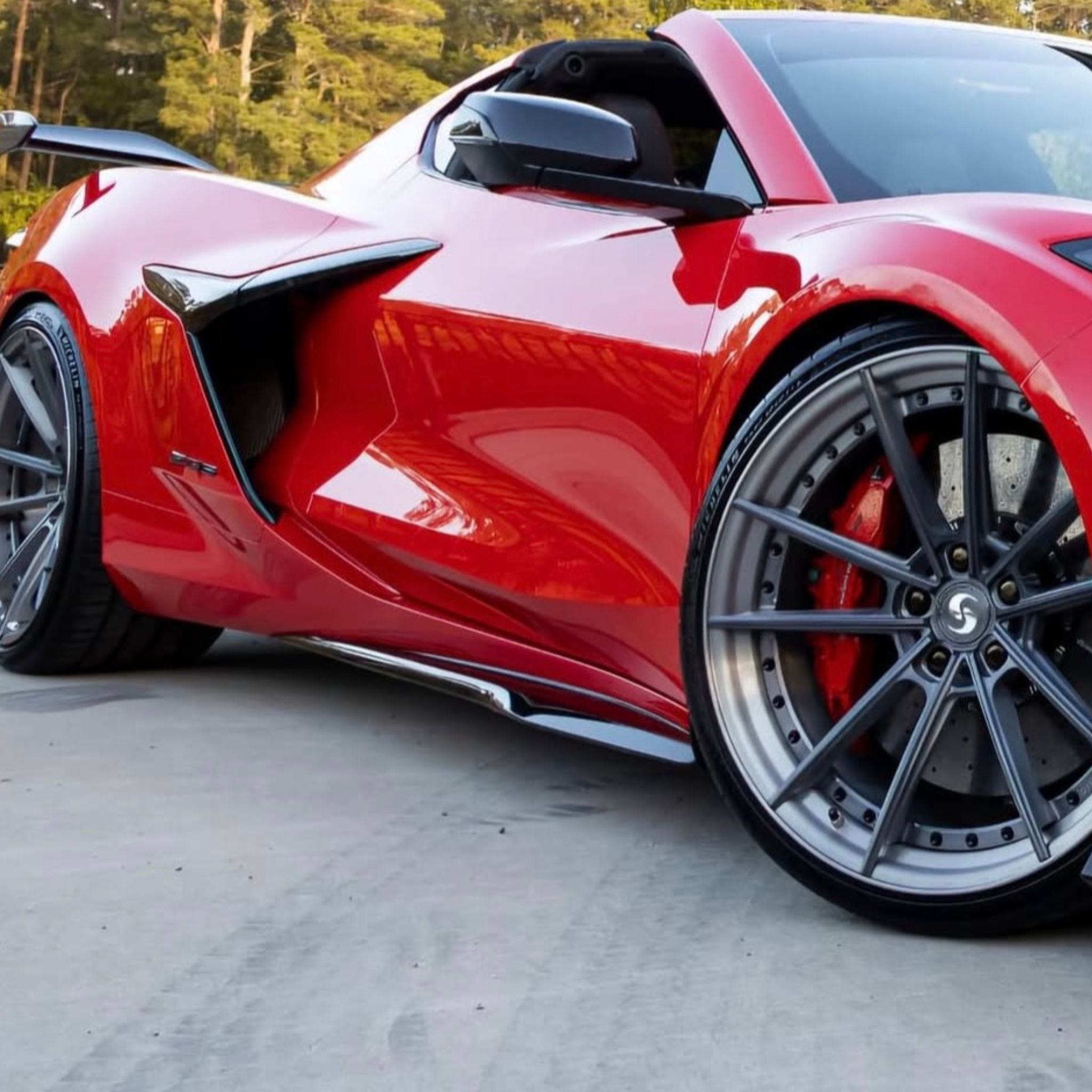Chevrolet Corvette C8 Z06 OEM Style Carbon Fiber Side Skirts