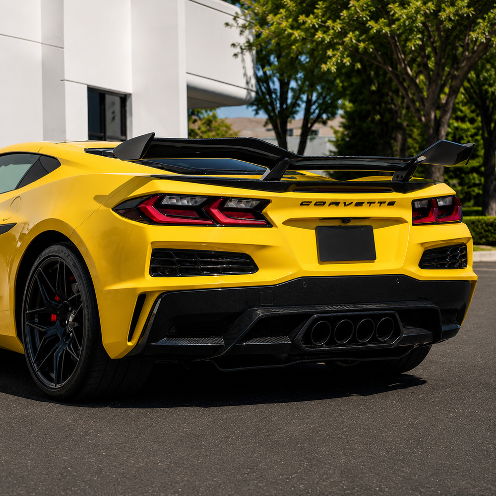 2023–2026 Chevrolet Corvette C8 Z06 Type-Z07 Style Carbon Fiber 2-Piece Rear Spoiler