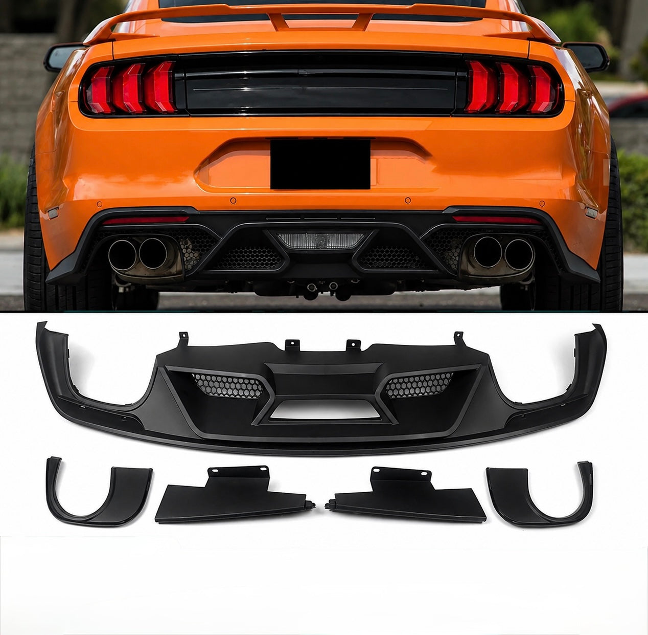 RACING-SPEC REAR DIFFUSER - FORD MUSTANG S550 (2015–2017)