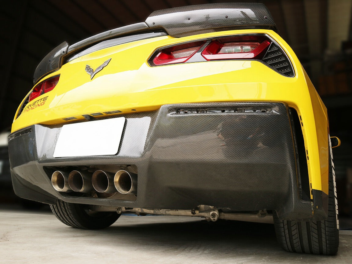 DRY CARBON FIBER REAR BUMPER DIFFUSER - CHEVROLET CORVETTE C7 (2014–2019)