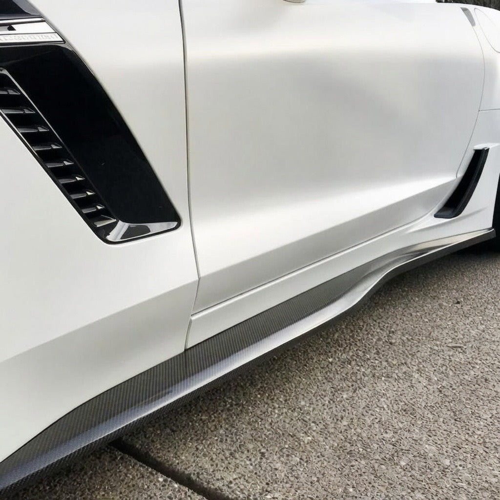 Z06 CONVERSION CARBON FIBER SIDE SKIRTS ROCKER PANELS - CHEVROLET CORVETTE C7 (2014–2019)