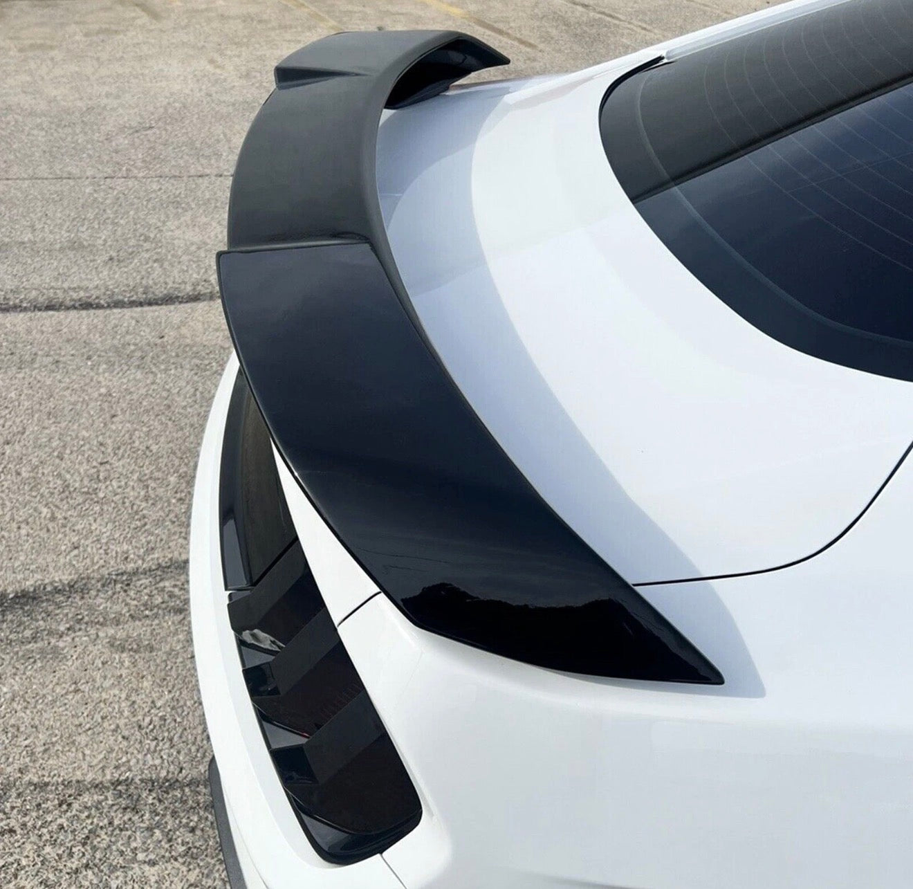 SHELBY STYLE GLOSS BLACK REAR TRUNK SPOILER WING - FORD MUSTANG (2015–2023)