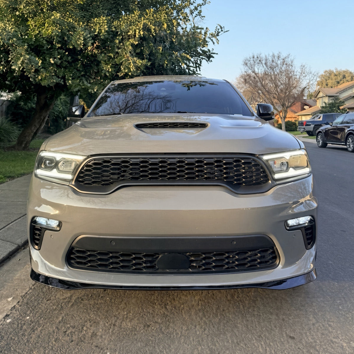 2021–2026 Dodge Durango - Hellcat Style Gloss Black Front Bumper Lip